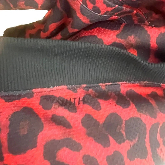 WITH Activewear Leopard Print Reversible Bomber Jacket Black Red Size Small - Picture 12 of 12